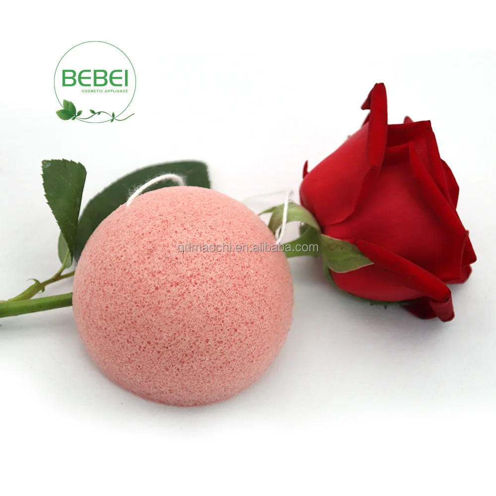 Private label cosmetics dropshipping half-ball shape freeze-drying konjac sponge