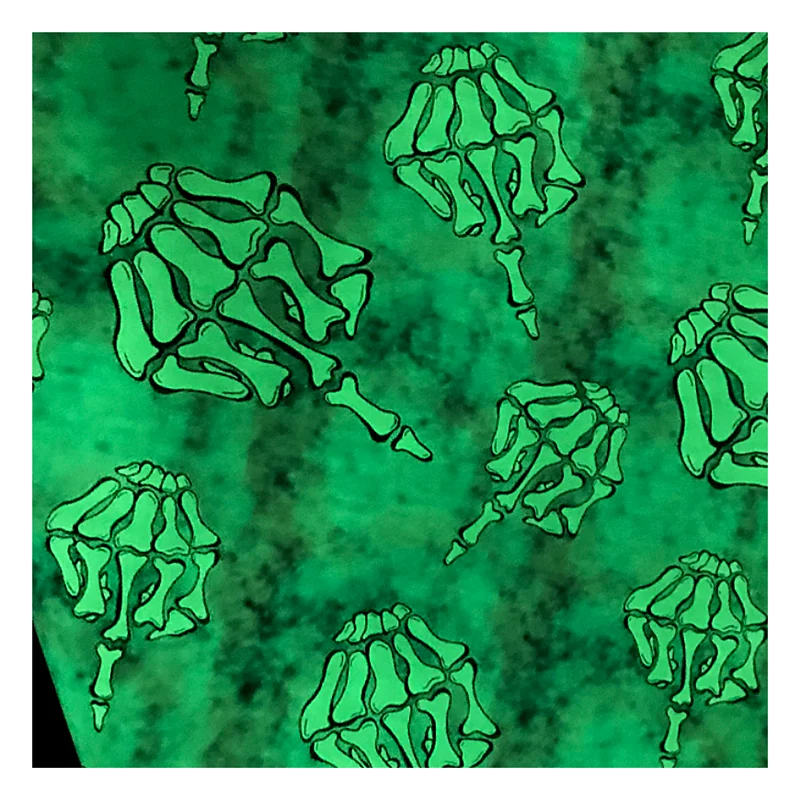 
 Пользовательский Печатный светящийся флуоресцентный искусственный Винил светящийся в темноте кожаная ткань  