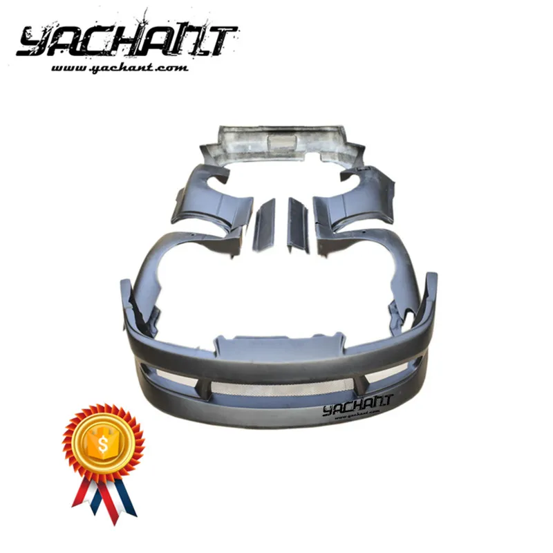 Trade Assurance Fiber Glass FRP Wide Body Kit Fit For 1999-2002 S15 BN Style Car Body Set Bumper Flare Side Skirts Fender