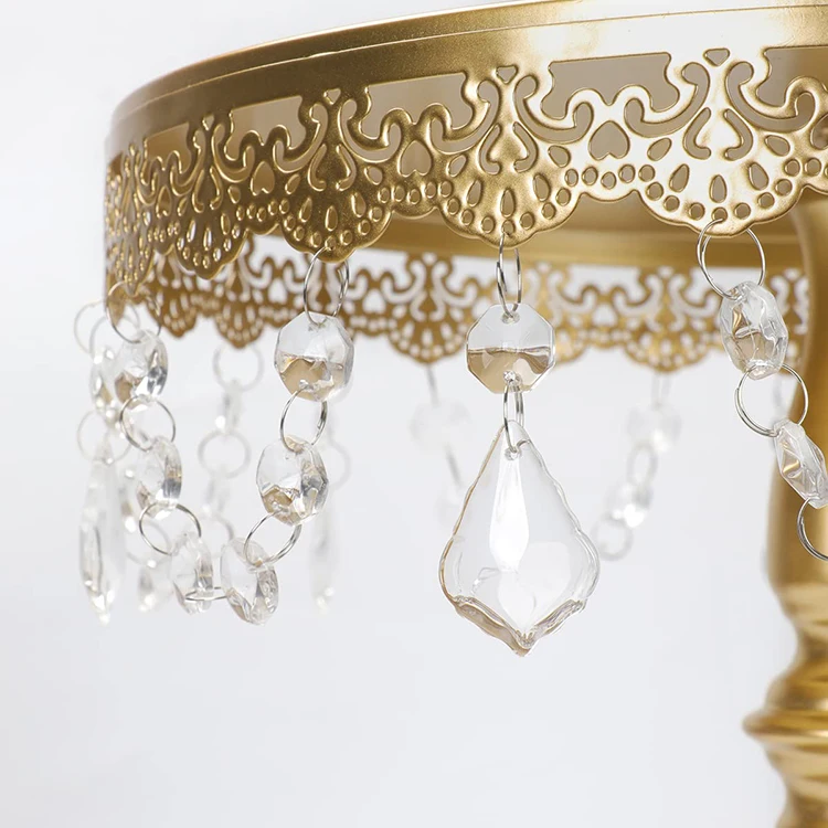 Hot Selling Luxury Cupcake Buffet Cupcake Holder Stainless Steel Wedding Cake Stand Dessert Display Stand With Crystal Beads