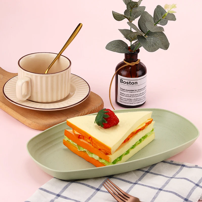 Легкие тарелки из пшеничной соломы креативная домашняя столовая тарелка посудомоечная машина Кухонное блюдо Европейская посуда набор тарелок