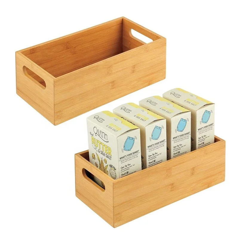 Hot Product Bamboo Kitchen Cabinet & Fridge Drawer Organizer Tray