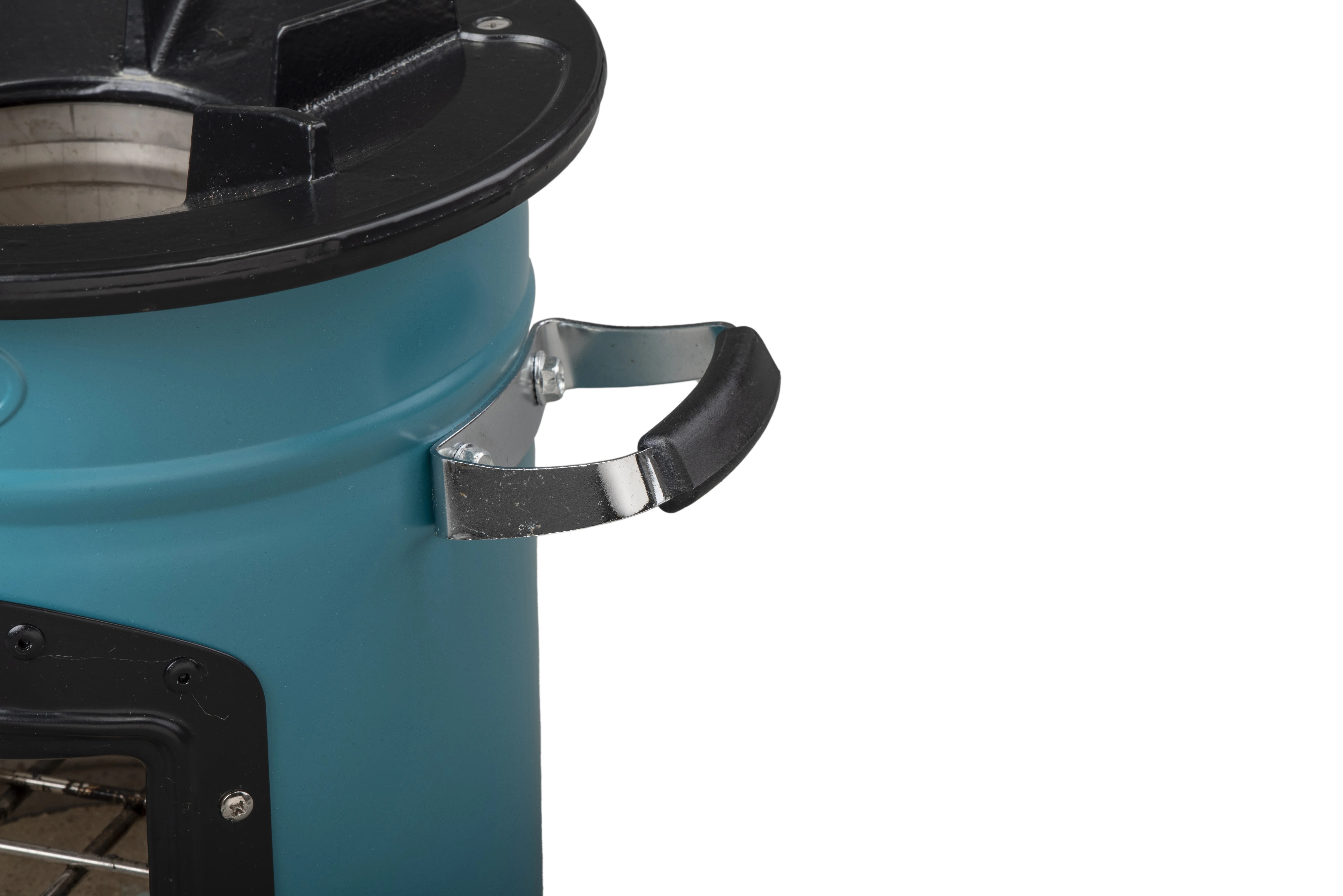 Classic cast iron top 26cm secure single door camping wood burning stove