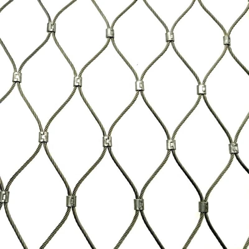 Flexible stainless steel  cable net for stairs/bridge protection mesh