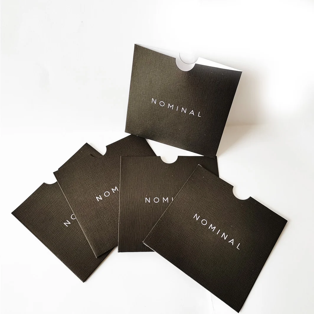 Gloss black paper custom size with logo packaging envelope for thank you