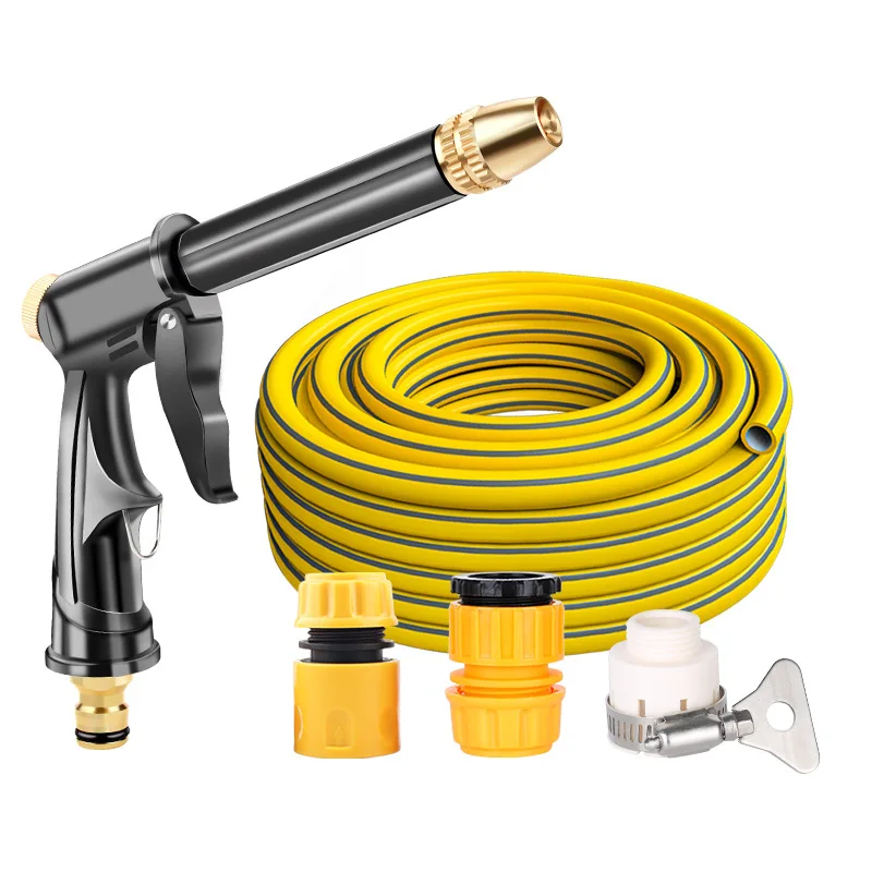 Portable High-Pressure Water Gun Cleaning Car Wash Machine Garden Watering Hose Nozzle Sprinkler Foam Thread Quick Connector