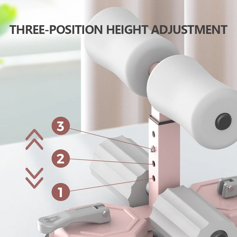 MKAS Portable Sit Up Exercise Equipment with 2 Strong Suction Cups and Adjustable Foot Holder Sit Up Bar