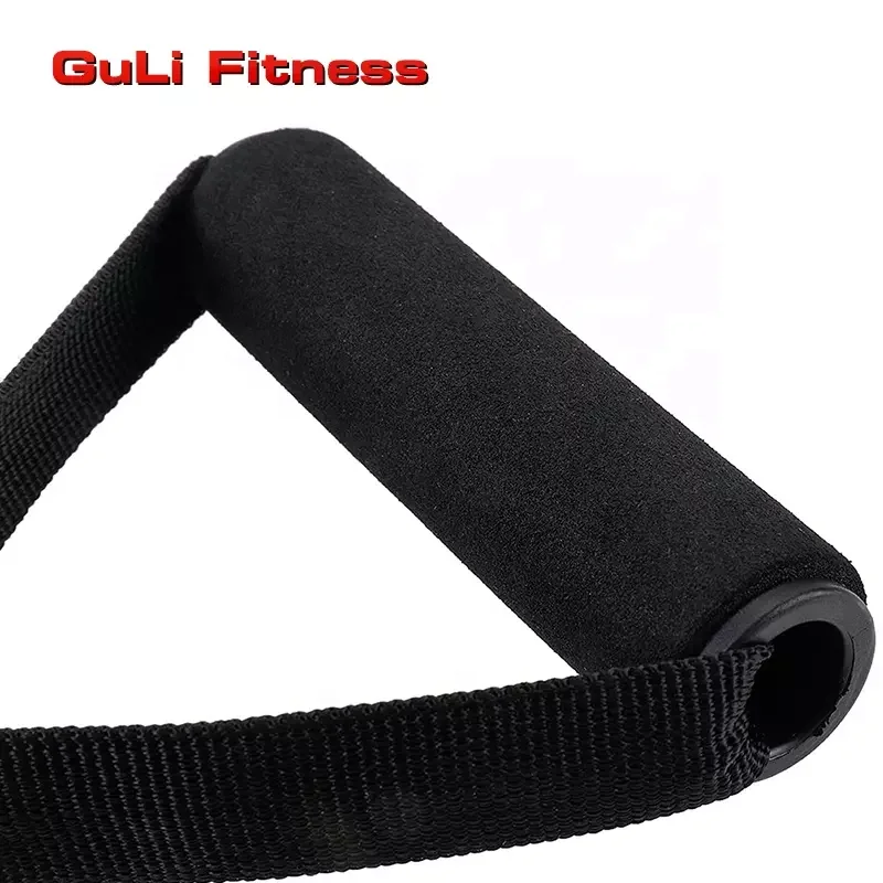 Gym Handle Extra Wide Foam Grips Nylon Cable Handle Attachment Foam Grip Home Workout Handles Pull Resistance Bands Grips