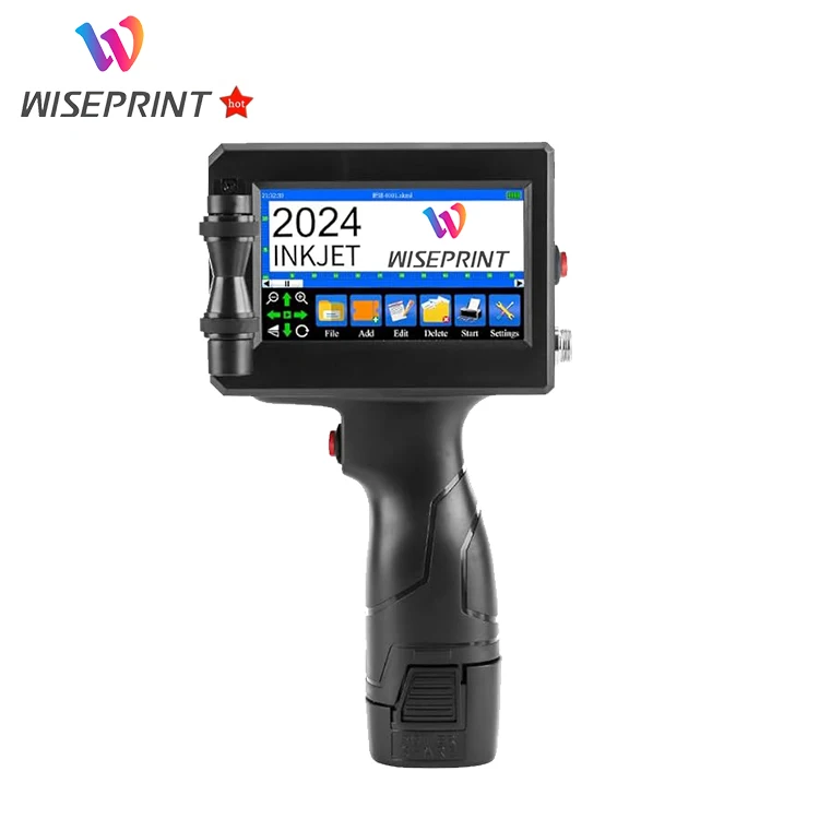 WISEPRINT TIJ Portable Inkjet Gun Printer Expiry Date Qr Code Bar Code Inkjet Handheld Printer