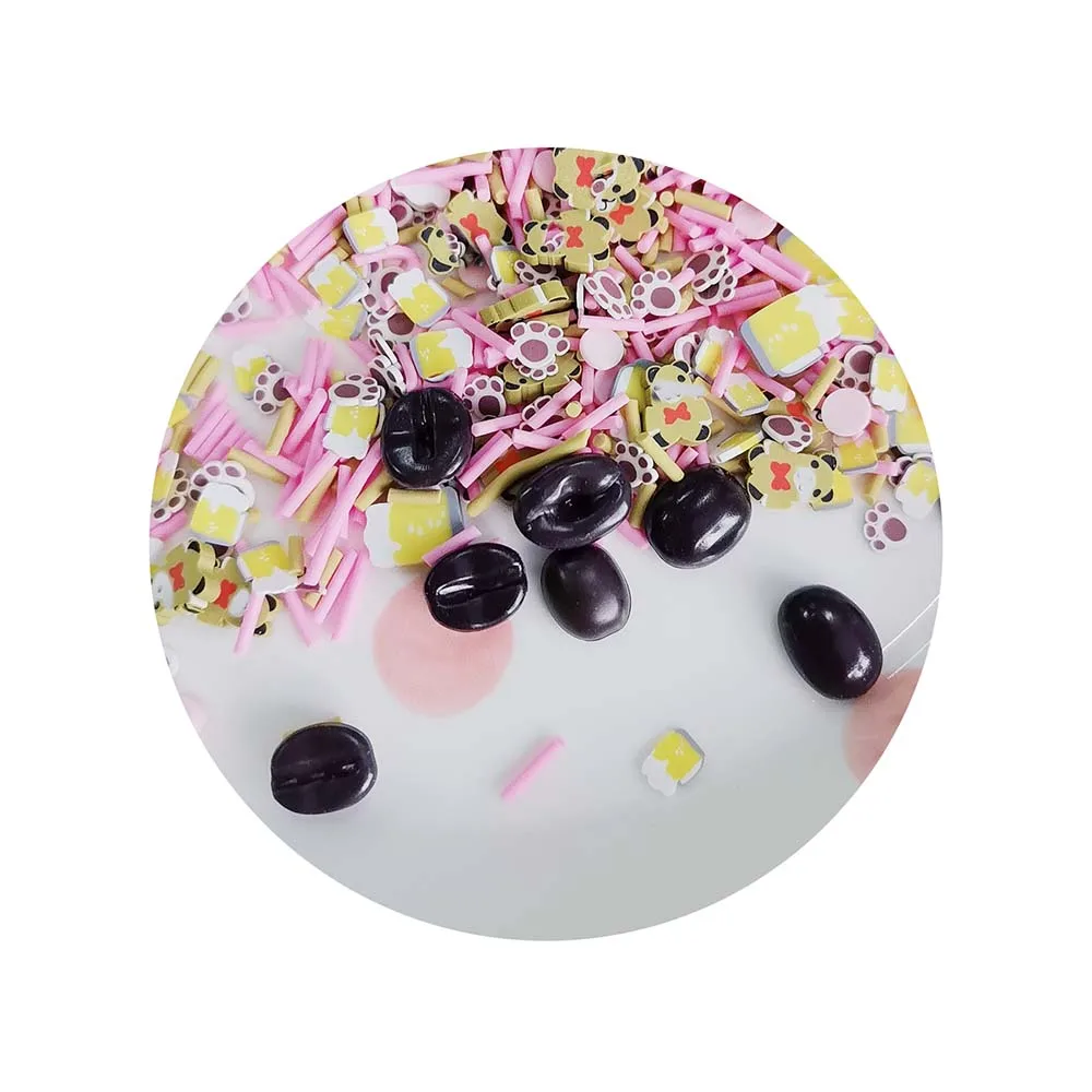 Polymer Clay Cocoa Bean Sprinkles for Dessert Cake Toy Decor, Decorden Phone Case, Slime Projects DIY, Scrapbooking, Resin