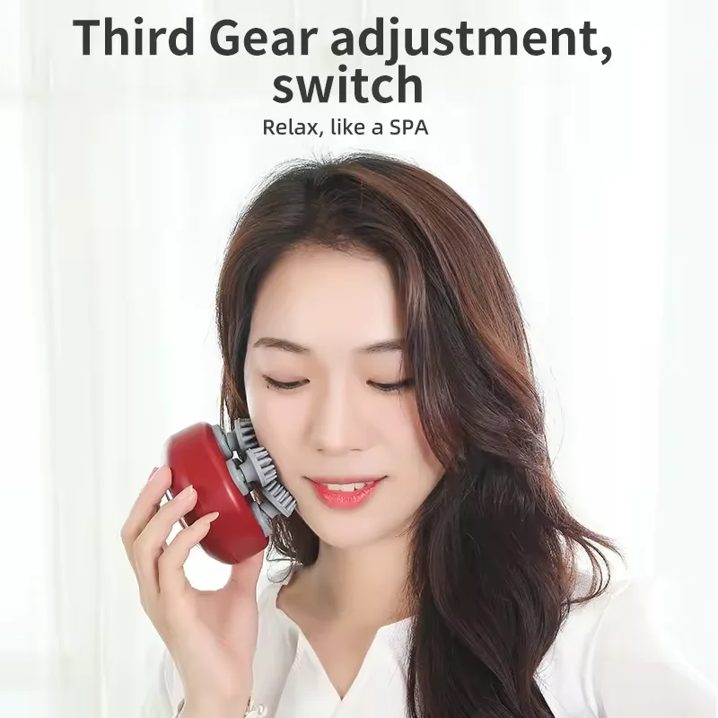 Electric Vibrating Hand Held Electric Octopus Head Scalp Massage Stimulator Brash Head Massager Machine