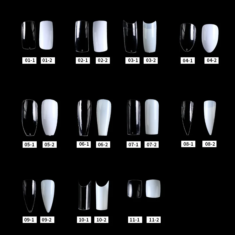 finished nail full cover false nail tips Manicure 500 Pieces Box Armor Piece French Manicure