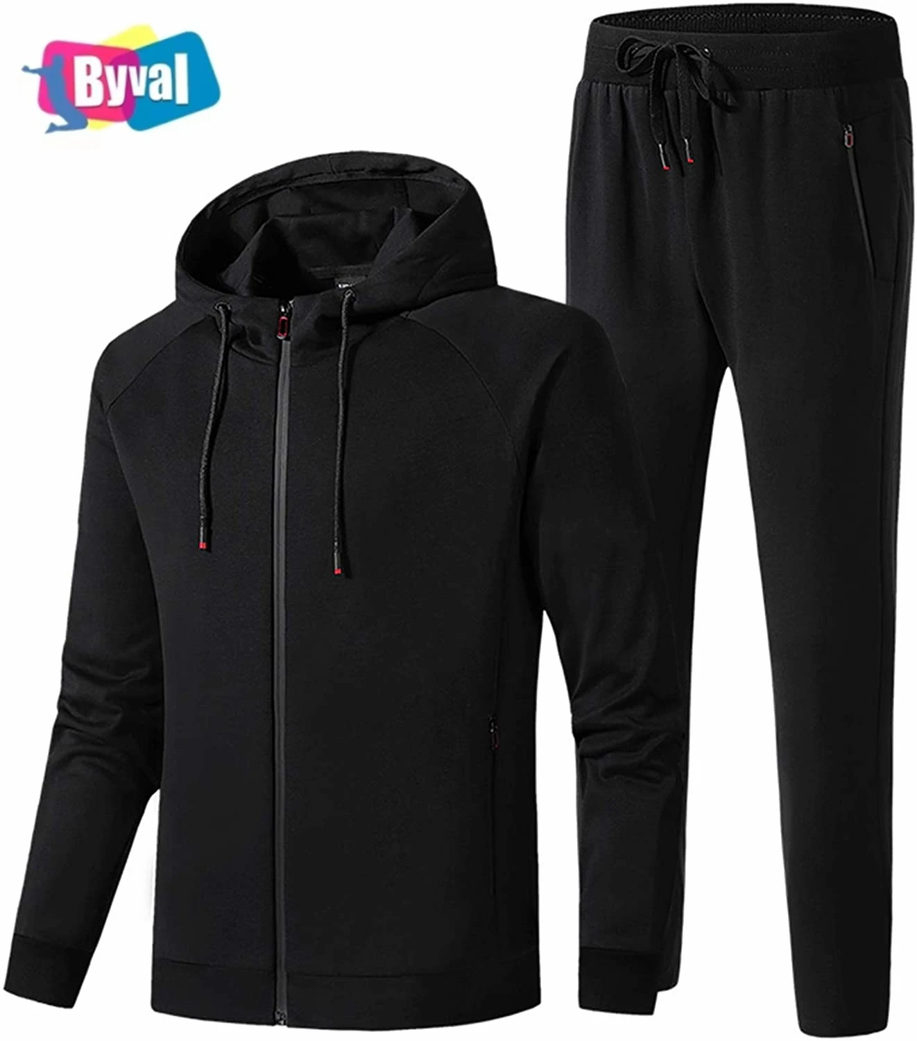 Wholesale OEM High Quality Fleece Hoodie Sets Unisex Zipper-up Sweatsuits Casual Hoody Cotton Sets