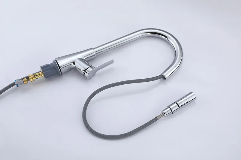 Pull Down Kitchen Faucet Hot and Cold Mixers OEM support Gourmet Faucet