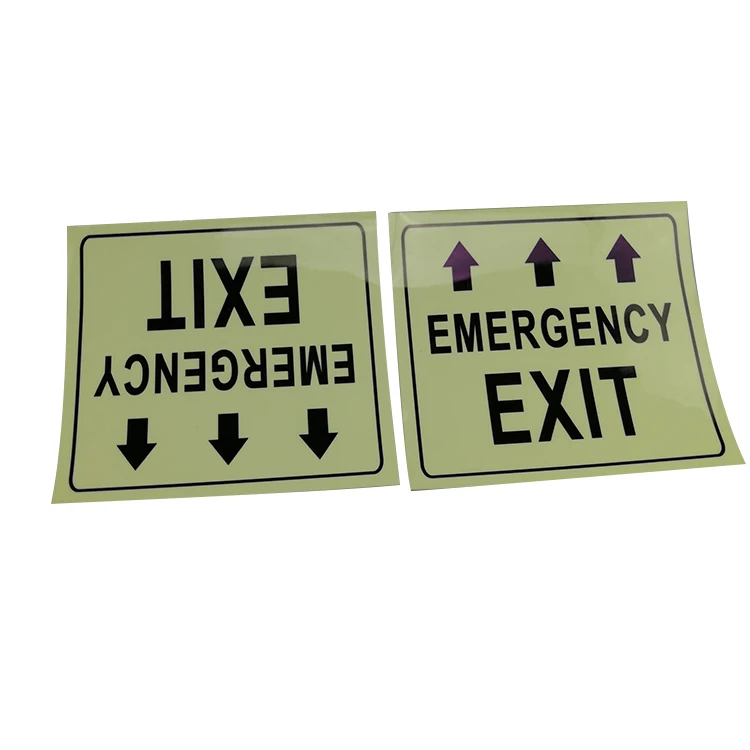 Caution Photoluminescent Safety Sign for Warning