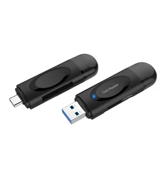 SD USB Card reader  2 in1 OTG USB 3.0  Card Reader to 2 Slot TF SD  Card Reader for Smartphone PC