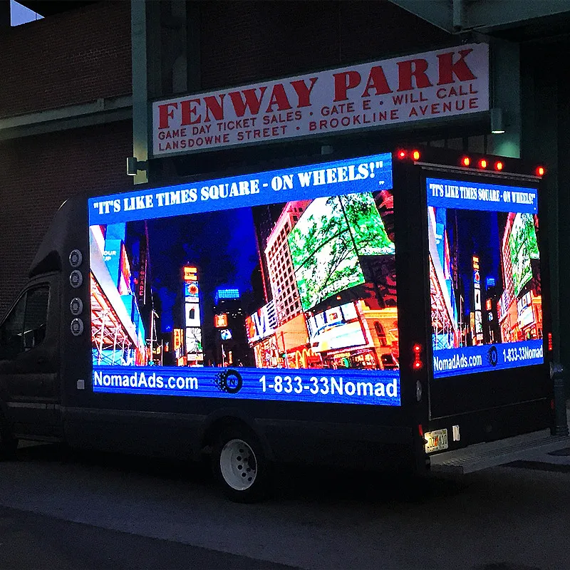 Outdoor Mobile Advertising Truck Van Trailer P6 P8 P10 Led Display Screen