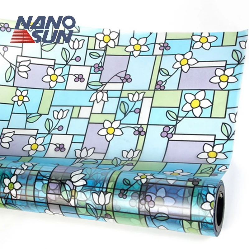 Privacy Protective PVC Glass Decorative Film For Home Office Bathroom Bedroom