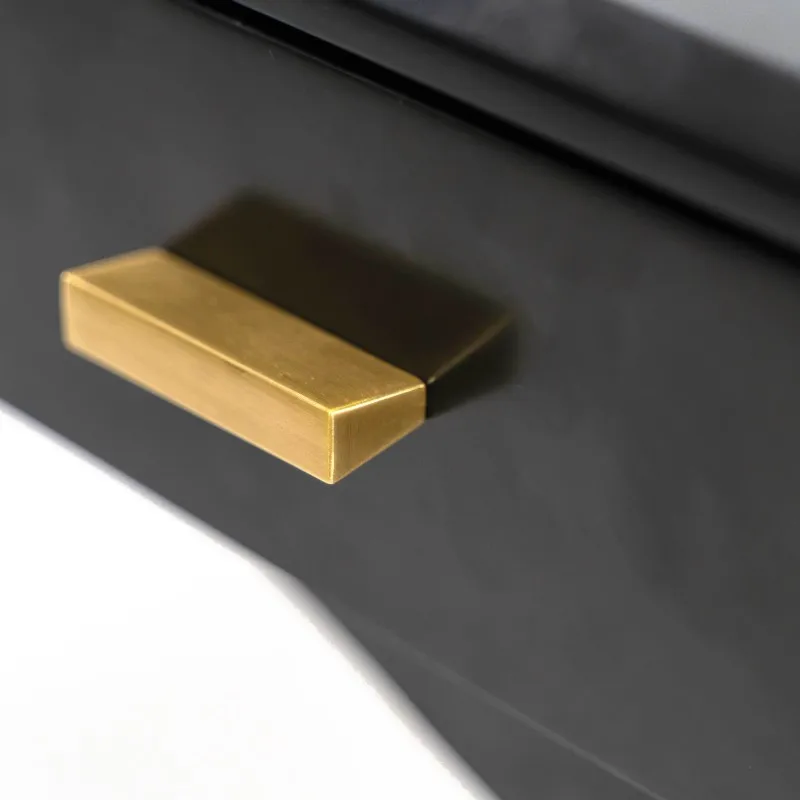 Oak Console Desk Table with Adjustable Shelves