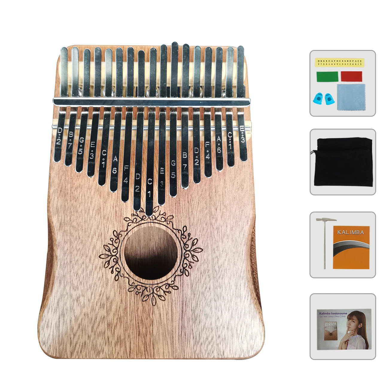  Красивое пианино kalimba по цене завода-изготовителя с 17 клавишами инструмент для из твердого красного