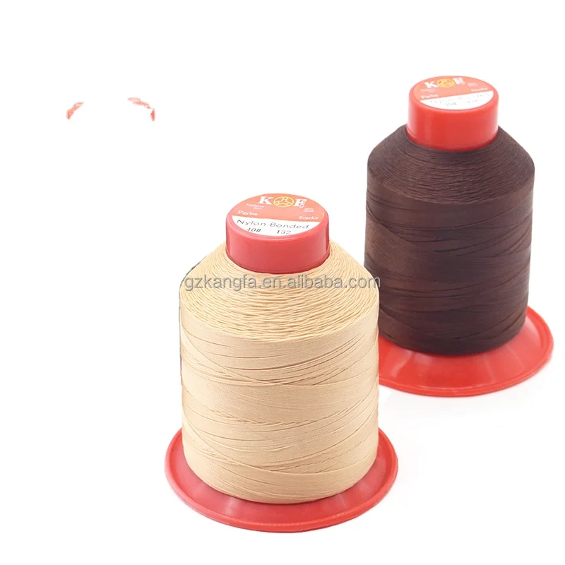 Airbags Sewing High Tenacity Lubricating 100% Polyester Bonded Sewing Thread For Leather Sewing Tex135 V138 600M/roll