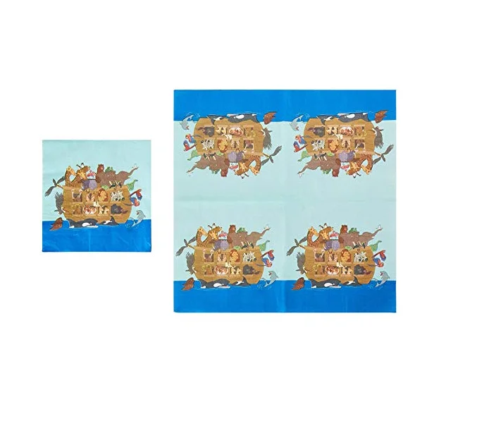 Custom Noahs Ark Animals Baby Shower Party Supplies Pirate Theme Tableware Sets Birthday Party Decoration For Children