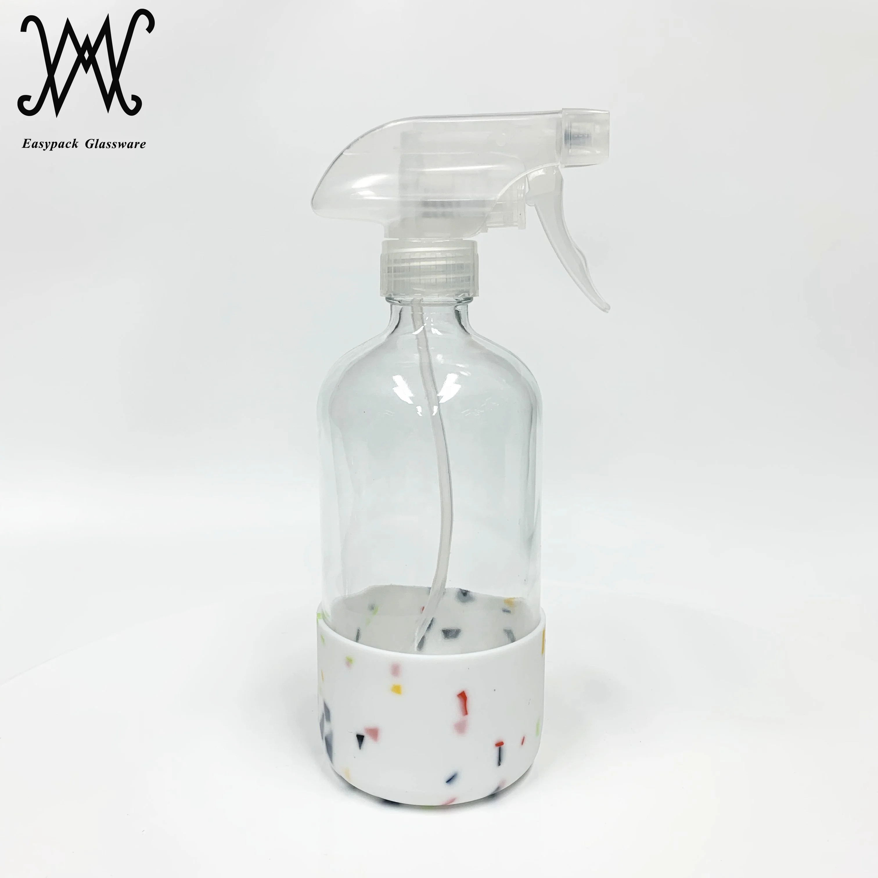 16 Ounce Empty Frosted Glass Spray Bottles with Measurements, Spray Bottles for Hair and Cleaning Solutions