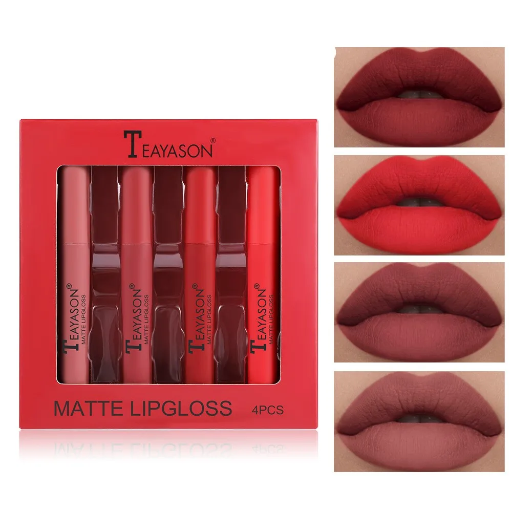 Popular lipstick set 4-color matte liquid lipstick private label wholesale lipstick