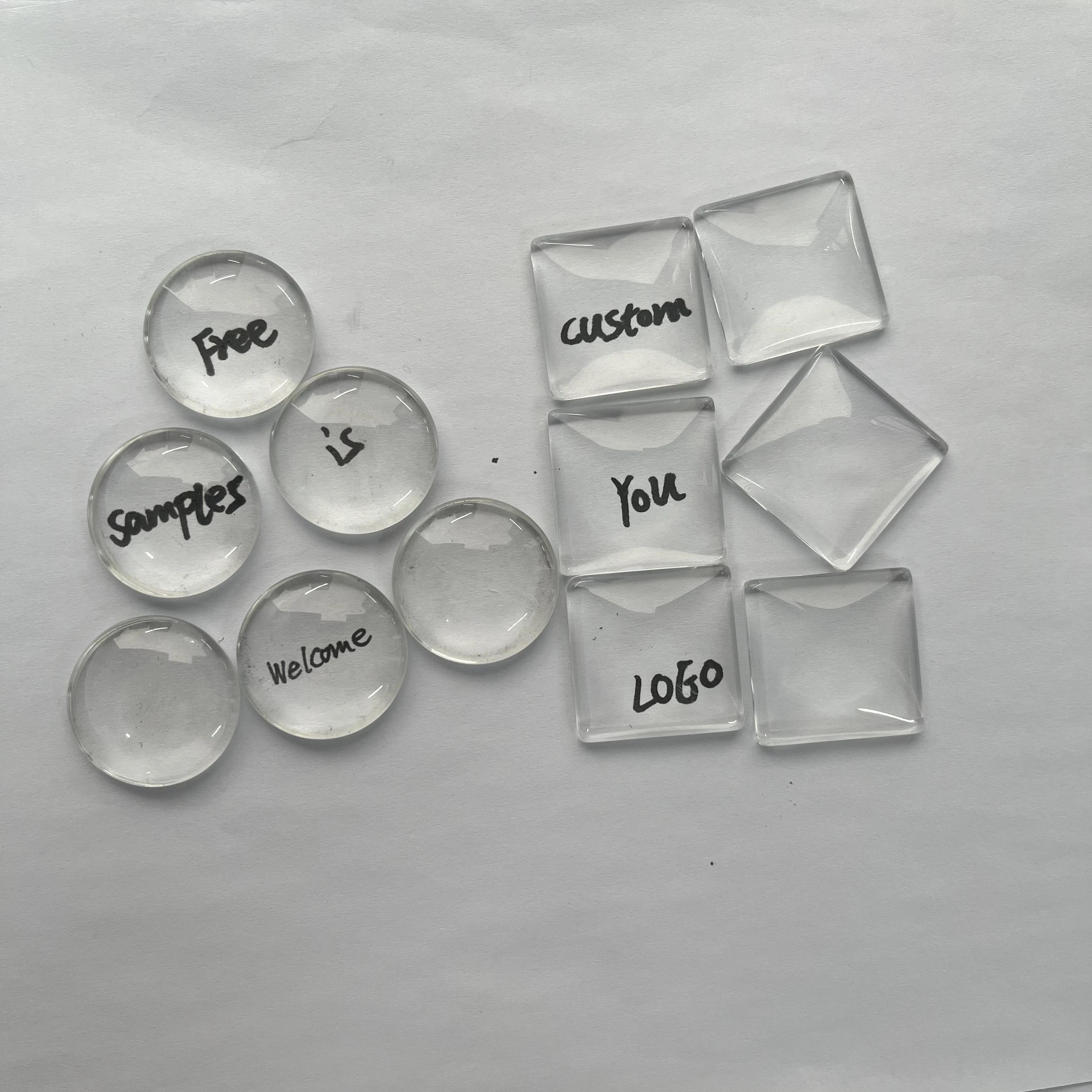 Factory custom glass fridge magnet 3D Glass Refrigerator Magnets