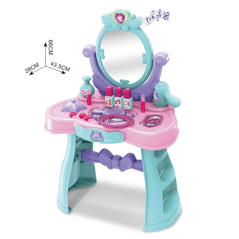 Girl Fashion Make up Game Toy Play Set Pretend Play Dresser Toy Makeup Set for Kids