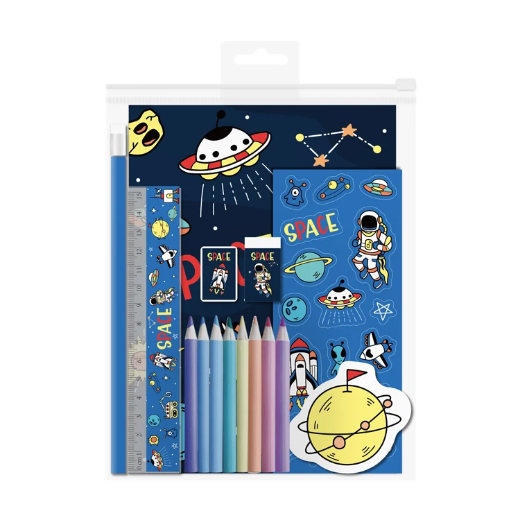 Персонализированные школьные принадлежности из ПВХ с милым мультяшным рисунком для девочек, 2022
