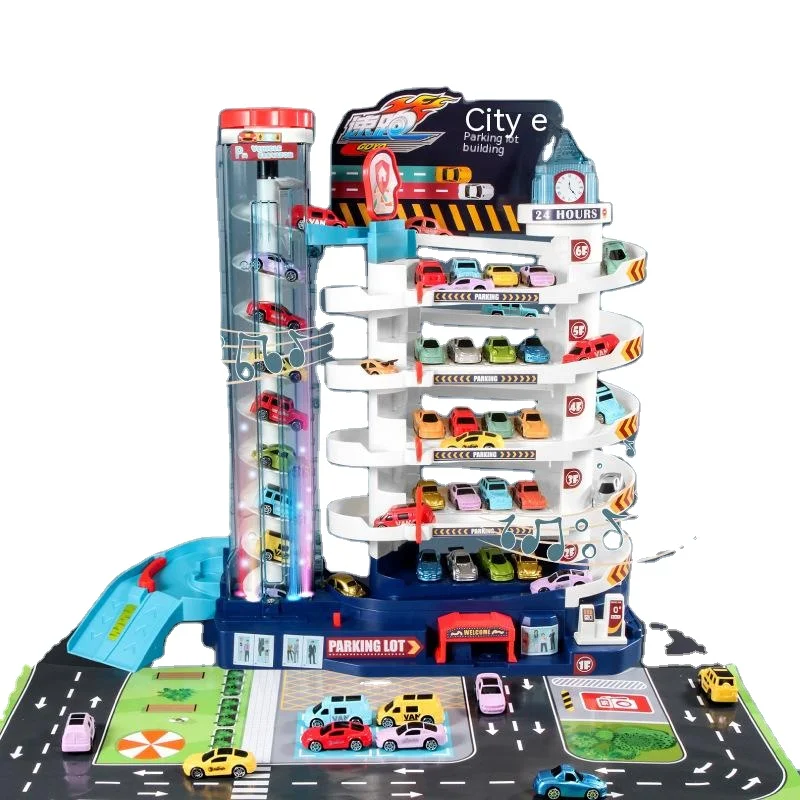 Hot Selling Car Breakthrough Big Adventure Small Train Rail Car Parking Lot Car Track Toy 2023 New Toy for Kids