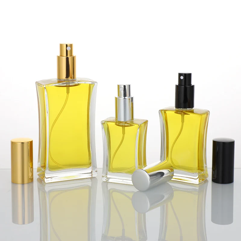 Low Moq Wholesale 30ml 50ml 100ml Long Thin Spray Perfume Bottle Clear Perfume Glass Bottle