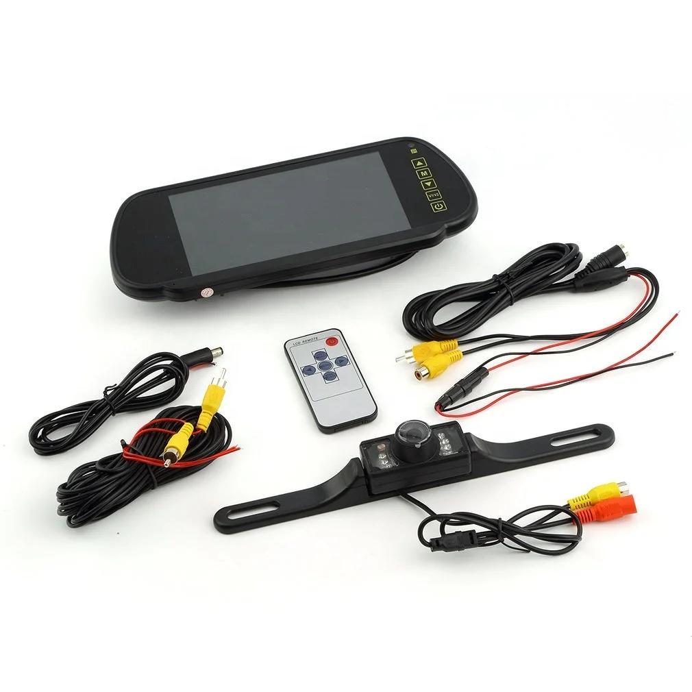 7.0 inch Rearview Mirror LCD Display 4 Sensores DE Estacionamento Assist car reversing radar blind spot parking sensor