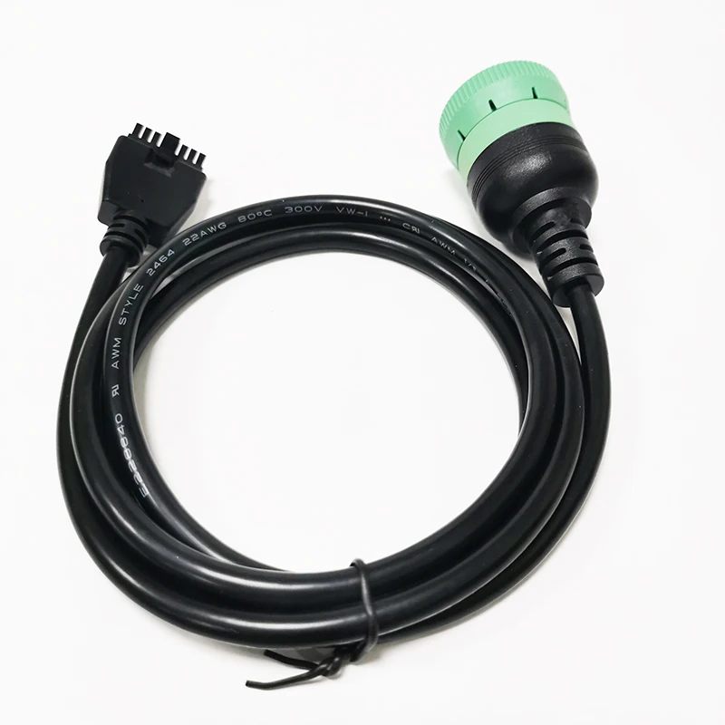 Wholesale Custom Type 2 Green J1939 9pin Male to Molex 8pin Female Adapter Cable For Heavy Duty Trucks