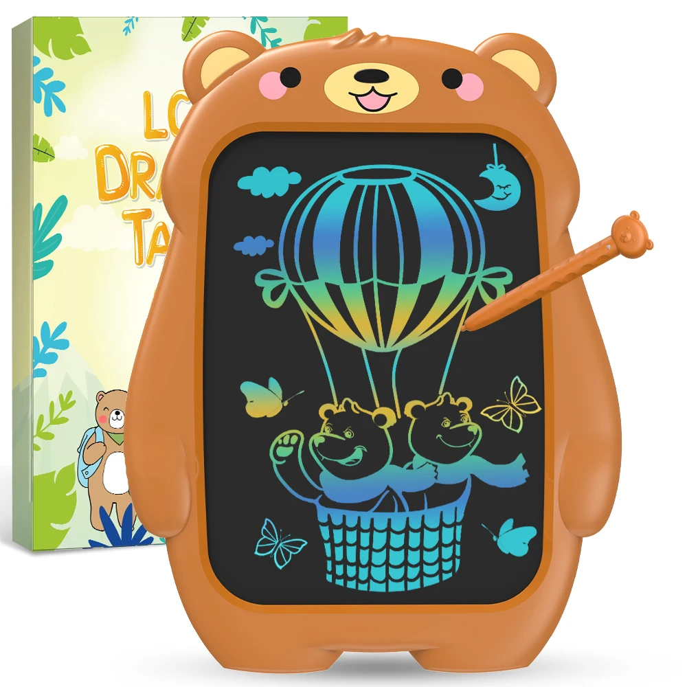 Безбумажная многоцветная доска для рисования животных, планшет для письма с ЖК-экраном, канцелярские принадлежности