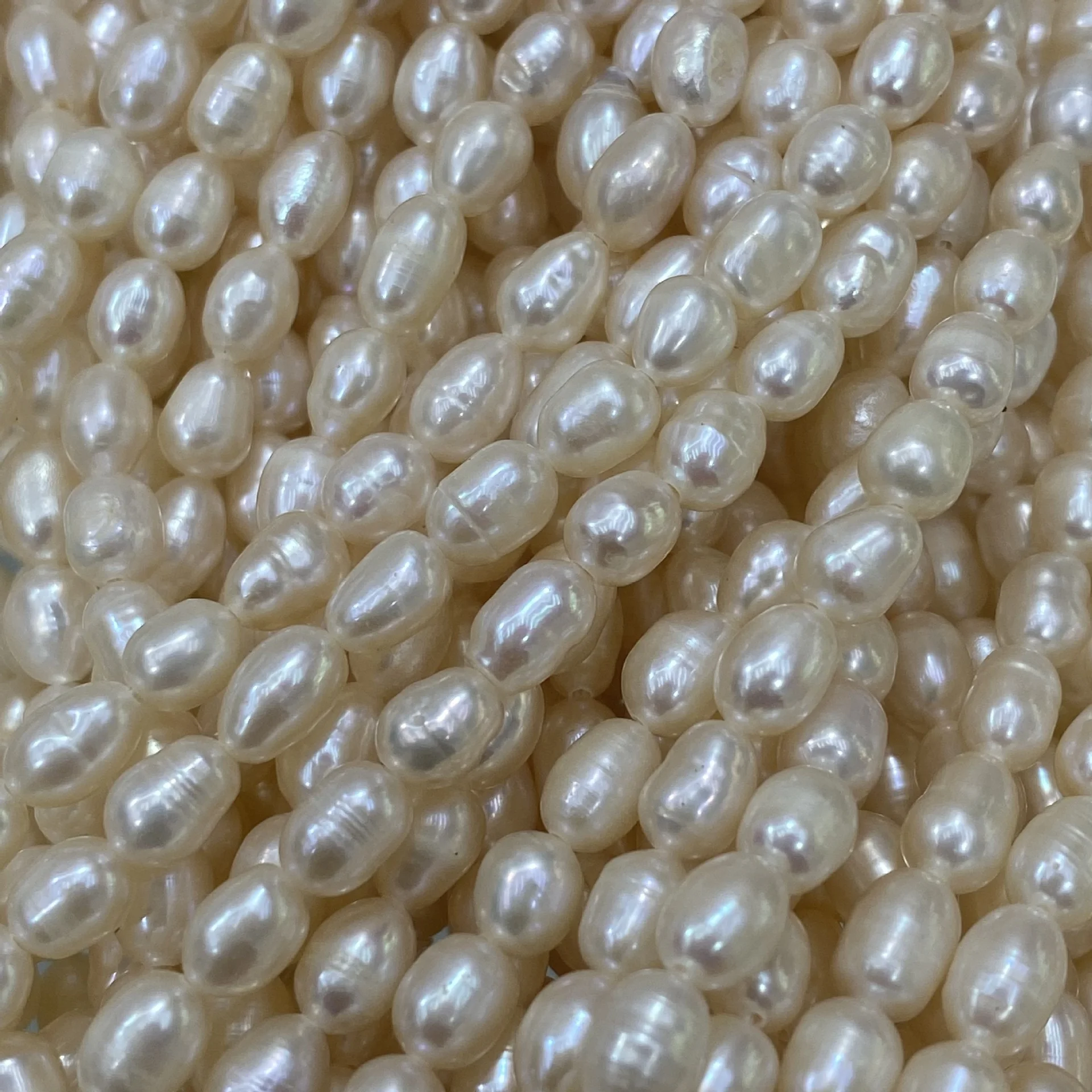 Baroque Natural Rice Shape FreshWater Pearl Bead Loose Pearls For Jewellery Making