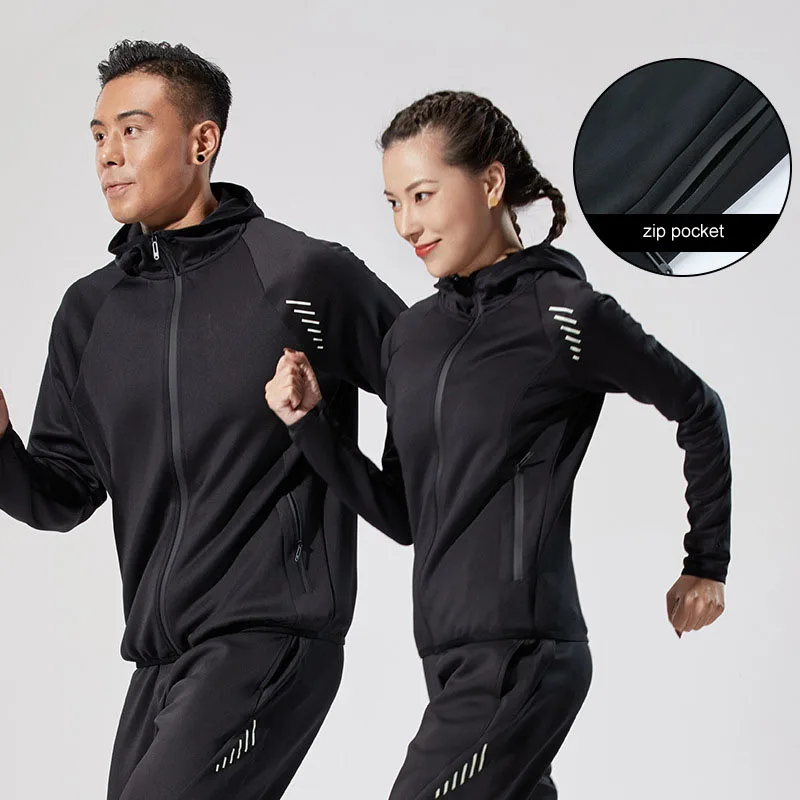 unisex sports suit fast dry comfortable jacket hooded casual fitness running jacket outdoor track suits men sport tracksuit