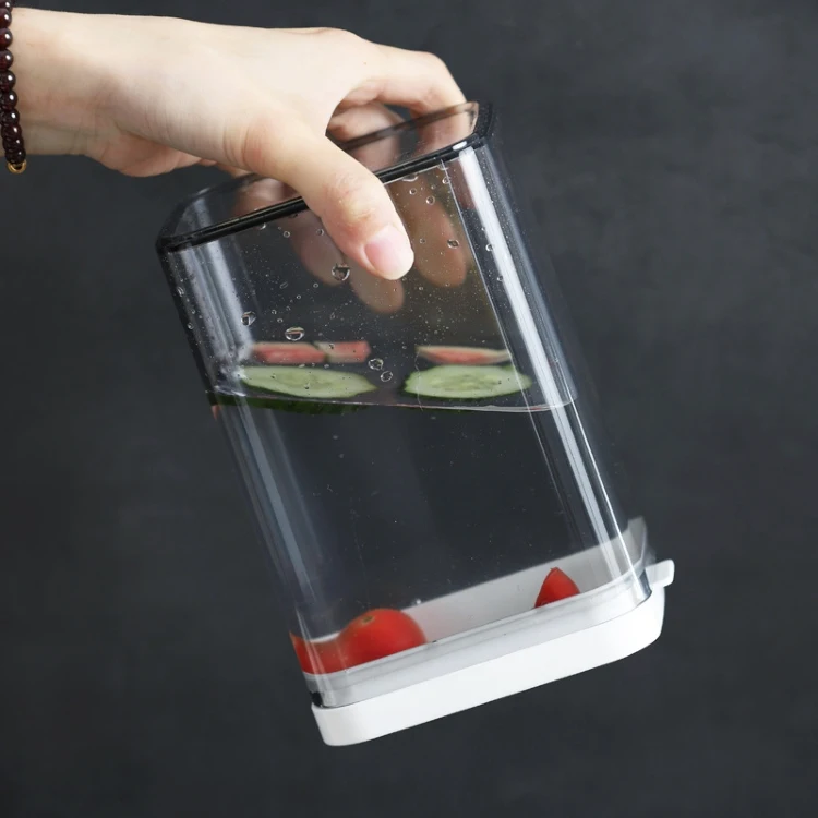 Promotional Wholesale Canisters Plastic Square Stackable Durable Airtight Plastic Containers Canisters