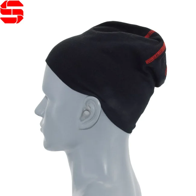 Cotton Jersey Slouchy Beanie Hat Black Rasta Hat