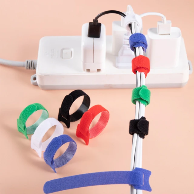 Manufacturers supply color  printing back-to-back hook and loop computer wire wrapping Velcroes  tapes