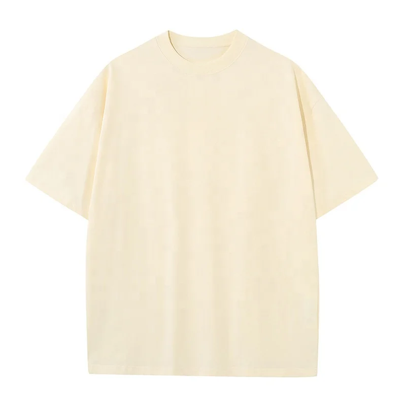 New Design Heavyweight Cotton Tshirt Plain Blank Sweatshirt Custom Embroidery Printed Graphic Tshirt Oversized Men T Shirts