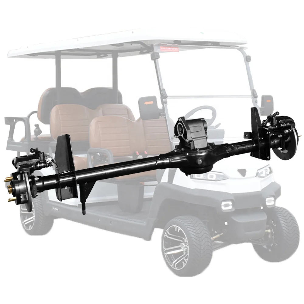 Supporting traction motor for electric vehicle differential rear axle