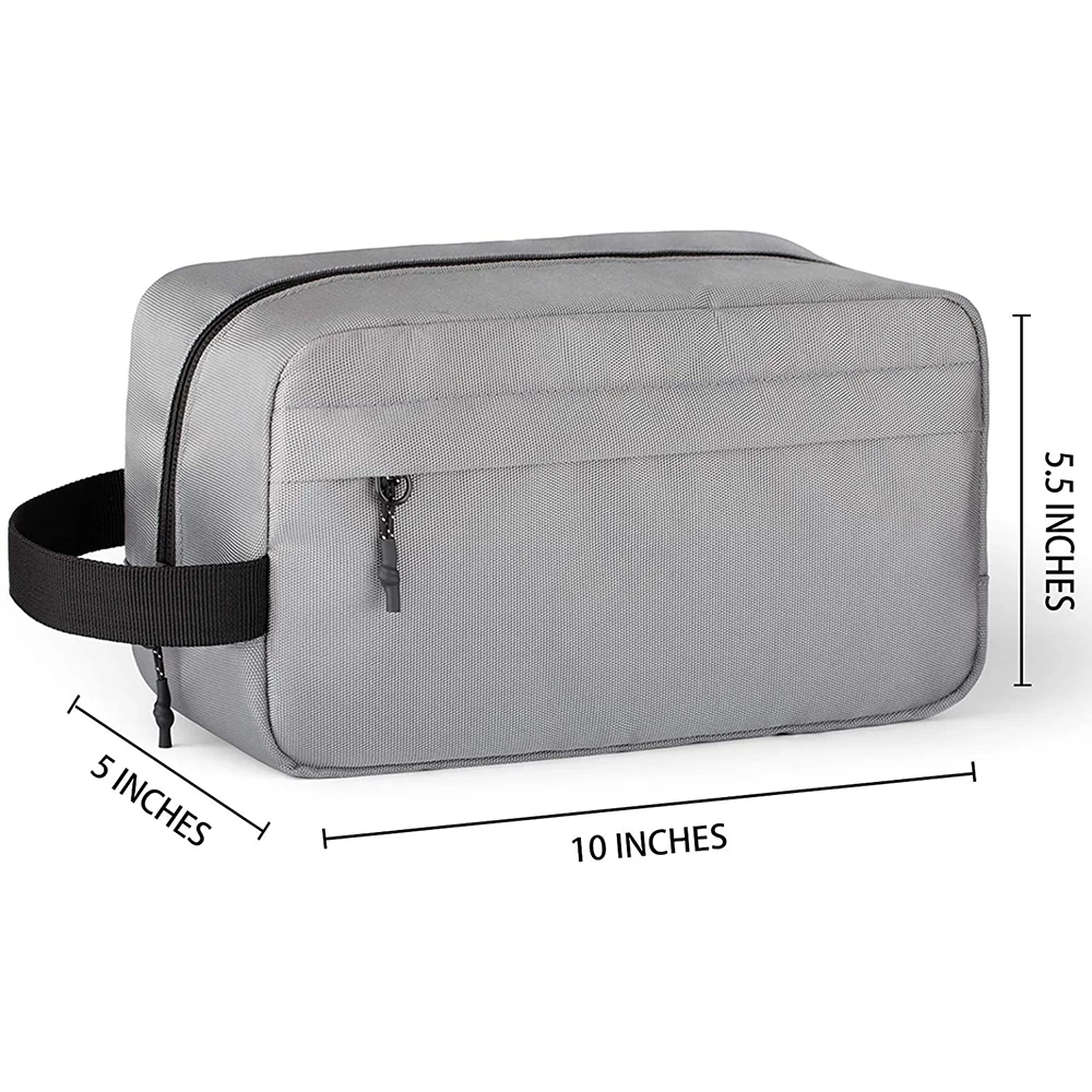 black waterproof nylon small dopp kit shaving travel bag toiletry bag for mens