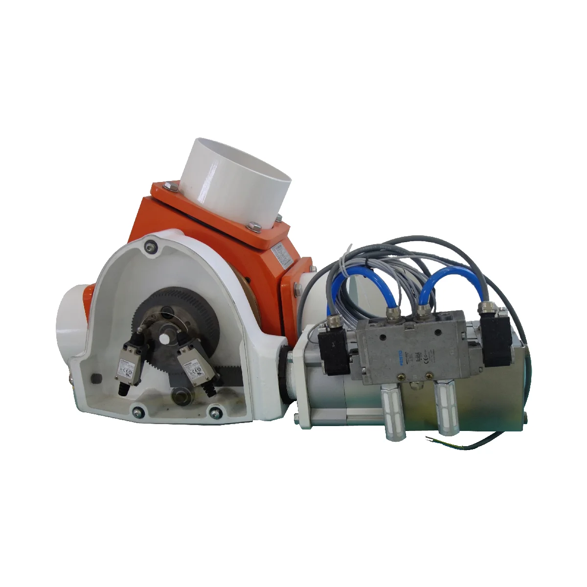 2 way stainless steel pneumatic diverter valve for bulk material conveying