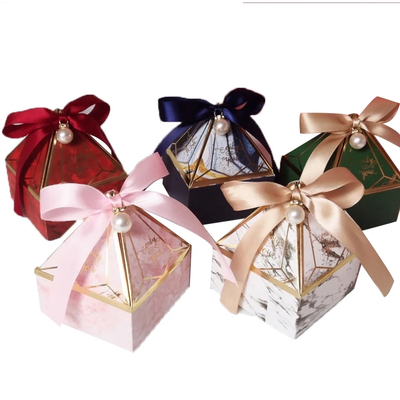 Wholesale Price OEM Gift Box Paper Wedding Favors Paper Candy Box with Custom Print Logo