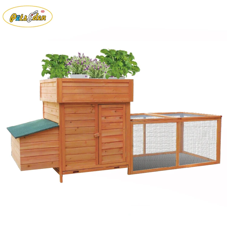 Wooden Rabbit Hutch Bunny Small Animal House Pet Habitat Cage Chicken Coops