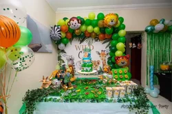 Custom animal jungle theme party decoration baby shower gifts boy kids 1st birthday party decoration