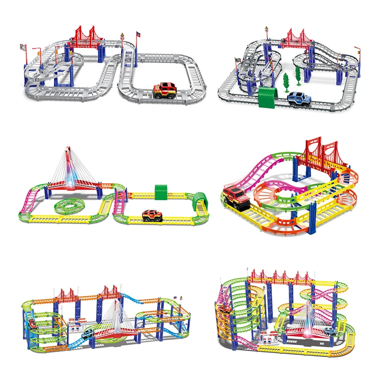 Hot Sale Classic Urban Track Set Toys Multilayer Electric Urban Rail Toys With Cars For Kids Educational Toys