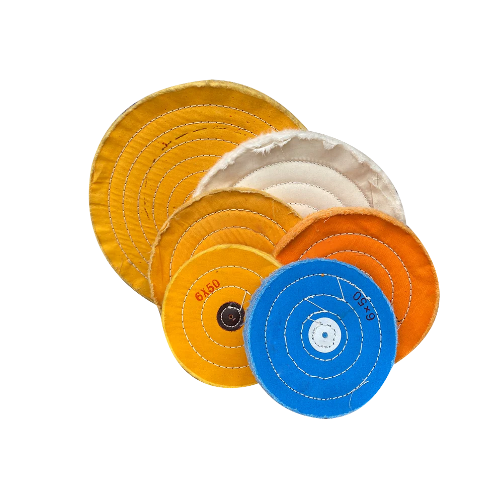 FOSHAN Polishing Jewelry 100 mm Hemp Cloth Polishing Wheel White Yellow Cotton Buffing Wheel Polishing Jewelry